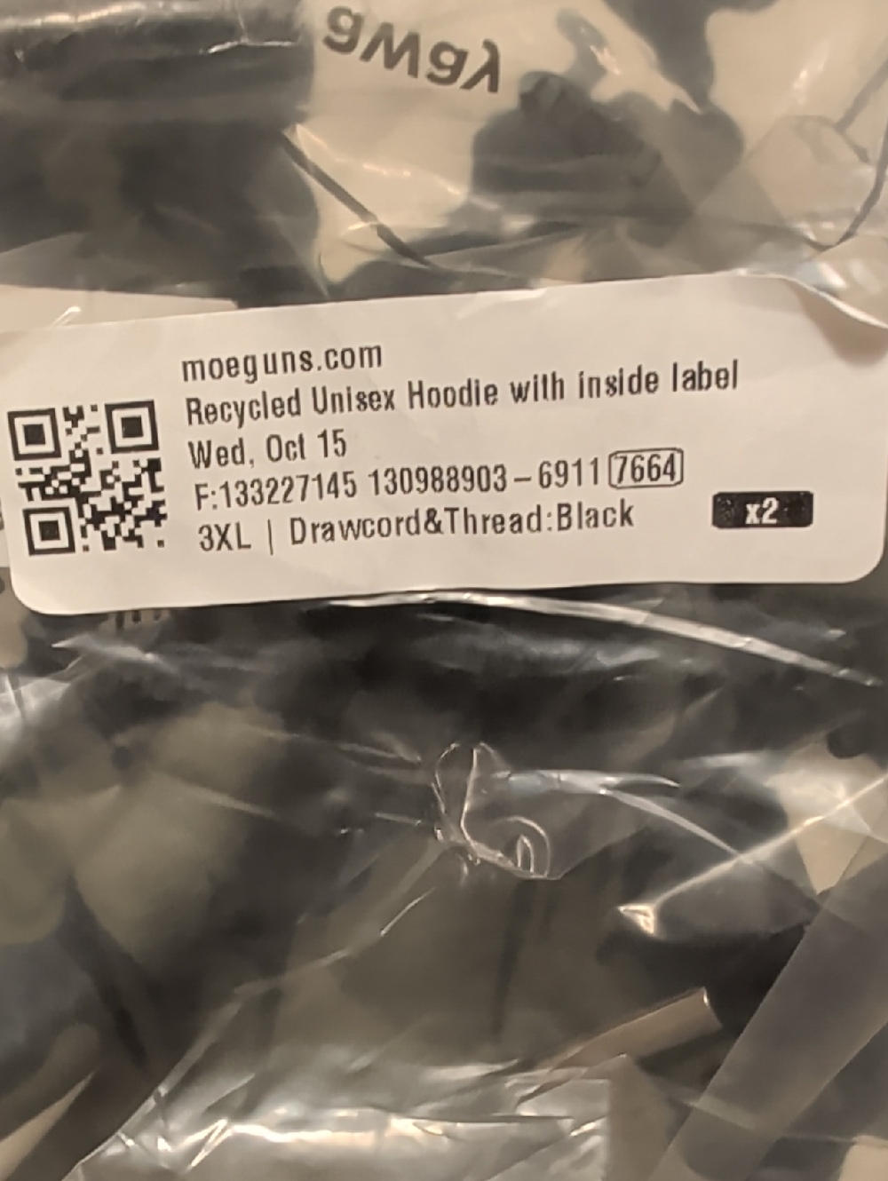 Moeguns Black, White & Olive Camo Hoodie NWOT - Picture 7 of 7